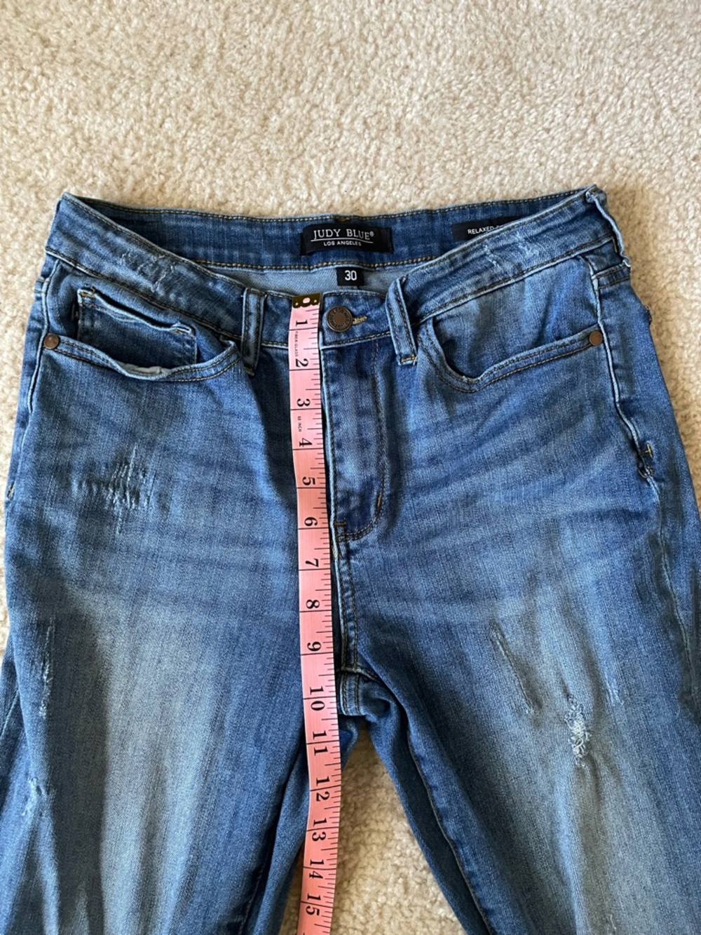 Judy Blue Medium Blue Skinny Jeans with Light Distressing size 30 - Picture 7 of 10
